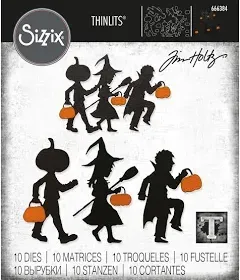 Tim Holtz Die Cuts * Halloween Night * 3 Sets * Black or White Cardstock