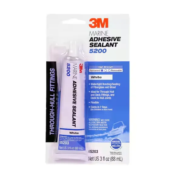 3M Marine White Adhesive Sealant 5200 3 fl. oz. Carded Pack