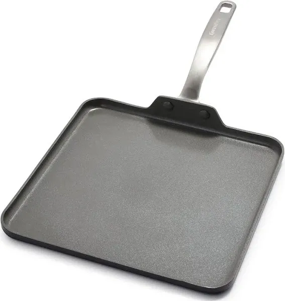 GreenPan Grey Chatham 11-in. Ceramic Non-Stick Square Griddle