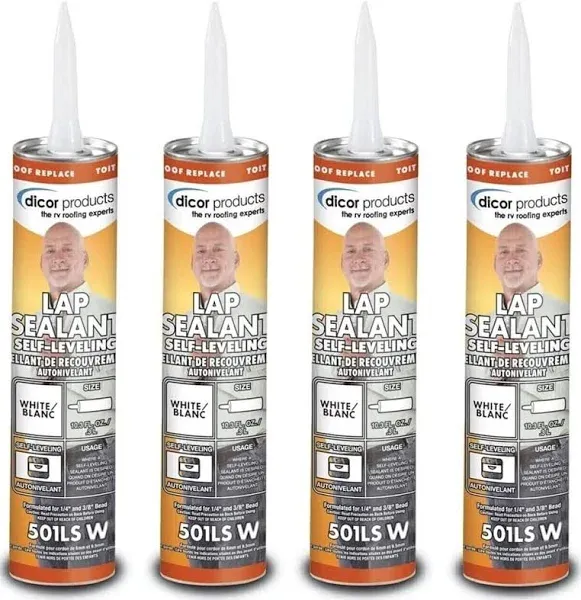 Dicor 501LSW-1 White Lap Sealant, Self Leveling