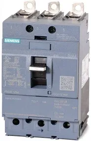 SIEMENS 3VA4160-6ED34-<wbr/>0AA0 Breaker 3VA41 3P 60A 65KA FTFM Load Black