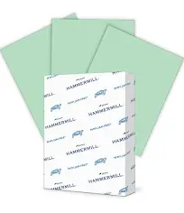 Hammermill Colored Paper, 24 lb Green Printer Paper, 8.5 x 11-1 Ream (500 Sheets) - Made in the USA, Pastel Paper, 104380R (Pack of 2)