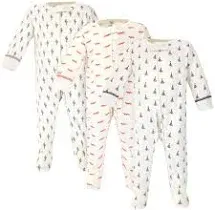 Touched by Nature Baby Organic Cotton Zipper Sleep and Play 3pk, Cactus