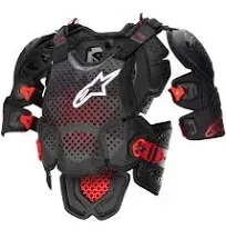 Alpinestars A-10 V2 Full Chest Protector MD/LG Anthracite/Bla<wbr/>ck/Red