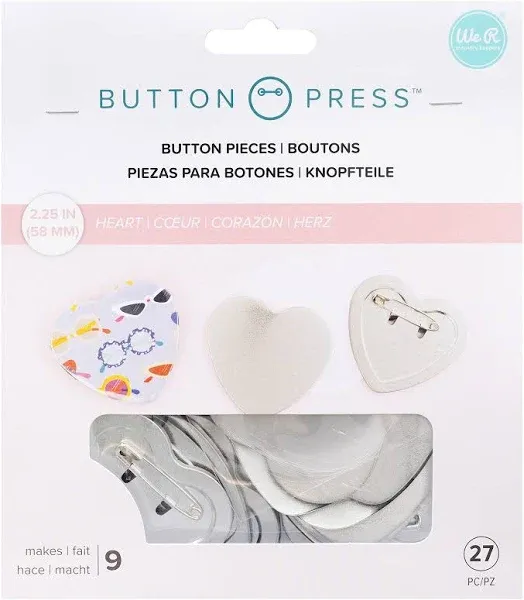 We R Memory Keepers Heart Button Refill Pack