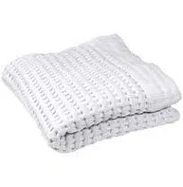 Waffle Hand Towels for Bathroom Quick Drying Lint Free Thin Modern White