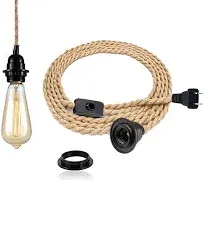 Easric Vintage Lamp Cord Pendant Light Kit