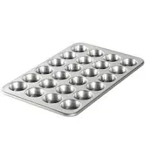 Natural Aluminum Commercial Petite Muffin Pan, 24 Cup