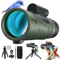 2024 New 80x100 HD High Powered Monocular Telescope with Smartphone Adapter and Tripod,Monoculars for Adults,Clear View,Monocular for Bird Watching