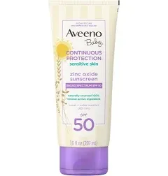 Aveeno Baby Continuous Protection Mineral Sunscreen SPF 50