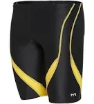 TYR Alliance Splice Jammer Swimsuit, Black/Gold, Size 30, Men's