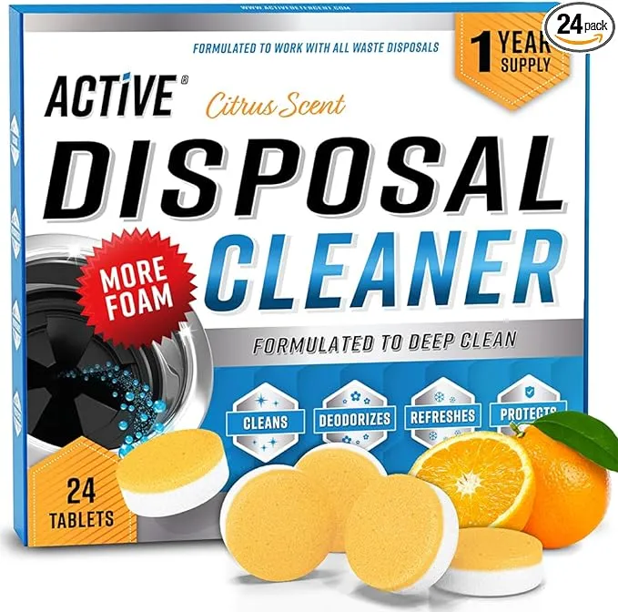 Active Garbage Disposal Cleaner Deodorizer Tablets 24 Pack