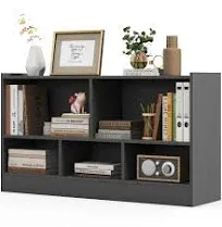 Multi-functional 5 Cube Open Shelf Bookcase with Natural Finish for Ve