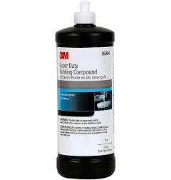 3M Super Duty Rubbing Compound 05954, Liquid Formula, High Cut Rate, 1 qt (32...