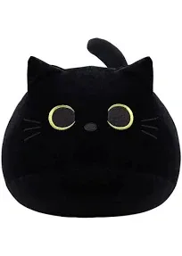 9.8in Kawaii Black Cat Plush Pillow Doll - Soft Toy for Kids, Anime Cat Plushies