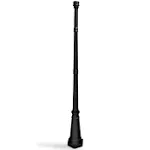 Gama Sonic Outdoor 6.5' Black Decorative Post with 3" Fitter