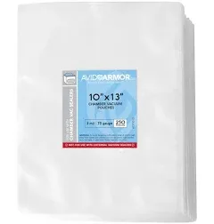 BPA-Free Chamber Sealer Bags - 250 Pack, Pre-Cut Vacuum Pouches, 10x13 Size