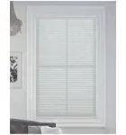 BlindsAvenue Cordless Light Filtering Cellular Honeycomb Shade, 9/16" Single Cell, White - 35" W x 48" H