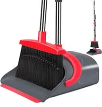 Broom with Dustpan Combo Set, Broom with Dust Pan Set, Long Handle Broom and Dus