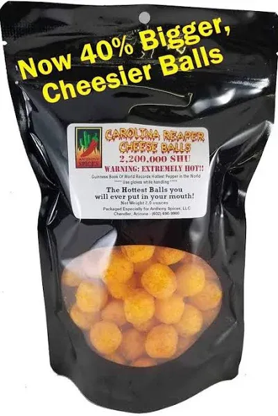 - Carolina Reaper Cheese Balls (Extremely Hot Cheese Balls)