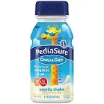 PediaSure Grow & Gain Pediatric Vanilla Flavor 8 Ounce Bottle Ready to Use, 58049 - Pack of 6