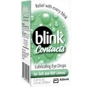 Blink Contacts Lubricating Eye Drops 10 ml Daily Use Contact Lenses