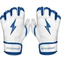 Bruce Bolt Premium Pro Chrome Series Short Cuff Batting Gloves