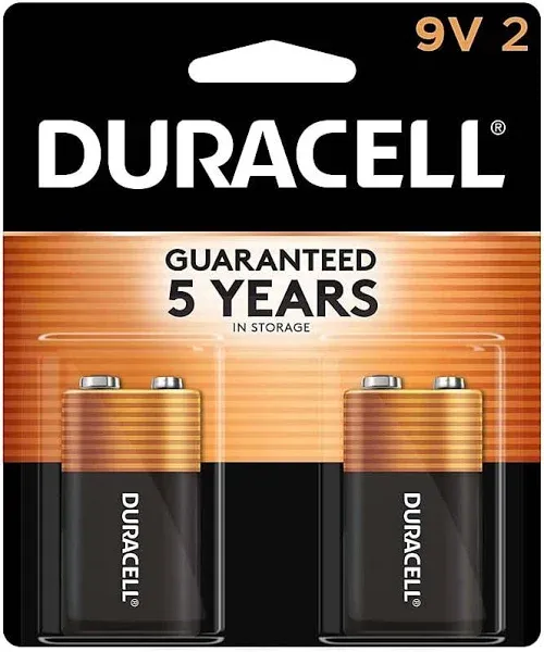 Duracell Coppertop Alkaline 9V Batteries