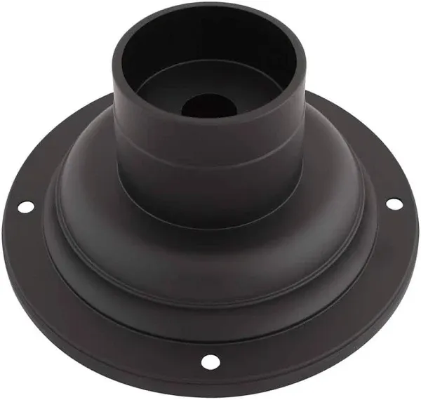 Design House 588897-BLK Standard 3-Inch Fitter Outdoor Pier Base Round Accessory Mount for Deck Porch Patio, Matte Black, 1 Count (Pack of 1)