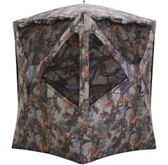 Hunting Blind 80 inches Tall Pop-Up Portable Woodland Camo Low Profile Carry Bag