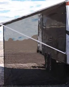 Tentproinc Rv Awning Side Shade 9&#039;x7&#039; Black Mesh Screen Sunshade Complete Kits