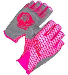 Fish Monkey Men's Pro 365 Guide Fishing Fingerless Gloves - Pink Scales - L