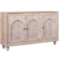 Patrin Nomad Wooden Sideboard in Grey Distressed Finish