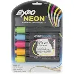 Expo Neon Dry Erase Markers For Black or White Dry Ease Boards Pack of