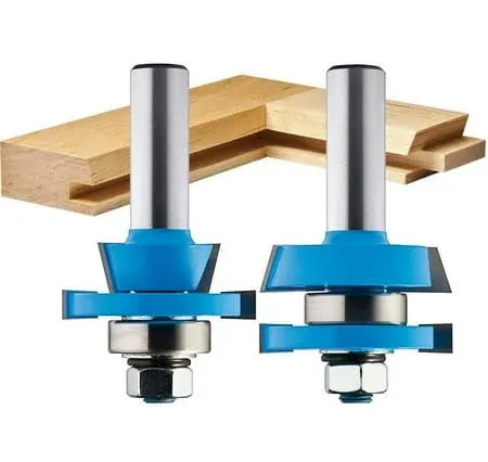 Rockler 2-Pc. Rail/ Stile Shaker Cutter Router Bit Set