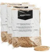 Reusable Size 64 Rubber Bands - 3-Pack, 320 Durable Tan Bands for Home/Office