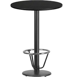 30'' Round Laminate Table Top with 18'' Round Bar Height Table Base