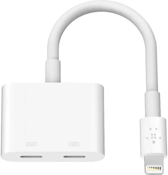 Belkin 3.5mm Audio to TPU Lightning Audio & Charging Adapter White