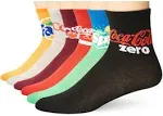 Coca-Cola Unisex 6 Pack Crew Vending Machine Box Casual Sock, Assorted Multi, 9-11 US