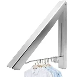 IN VACUUM Drying Racks for Laundry Foldable, Retractable Clothes Folding Indoor, Aluminium, Home Storage Organizer Wall Hanger for Clothes (1 Racks, Silver)