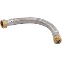 Water Heater Connector, Stainless Steel, 0.5 x 0.75 in. Fip, 12 in., Lead Free