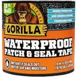 Gorilla 10 ft. x 4 in. Waterproof Patch Seal Tape, Black