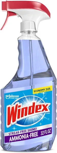 Windex Ammonia-Free Glass Cleaner, Crystal Rain Scent, Spray Bottle, 26 fl oz