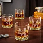 Personalized Buckman Whiskey Glasses, Set of 4