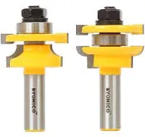 Yonico Rail and Stile Router Bits Set 2 Bit Round Over Shank