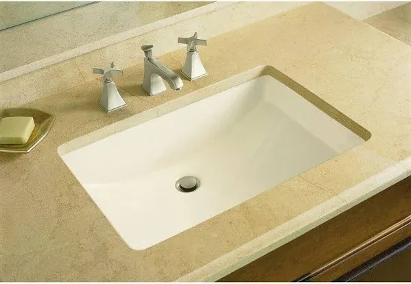 Kohler K-2214-G-0 White Ladena Undermount Bathroom Sink with Glazed Underside