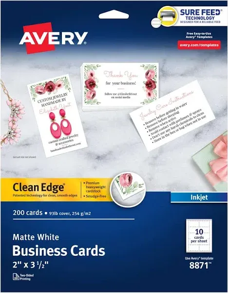 Avery Clean Edge Business Cards