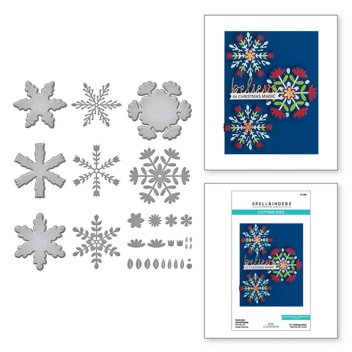 Spellbinders Delicate Snowflakes Etched Dies from The Bibi's Snowflakes Collection by Bibi Cameron