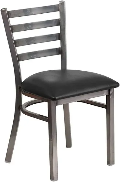 Flash Furniture Hercules Series Black Ladder Back Metal Restaurant Chair