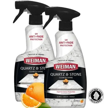 Weiman Quartz & Stone Clean & Shine, Citrus - 16 Fl. Oz.